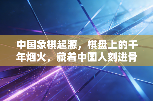 中国象棋起源,棋盘上的千年烟火,藏着中国人刻进骨子里的处世哲学 中国象棋起源,棋盘上的千年烟火,藏着中国人刻进骨子里的处世哲学