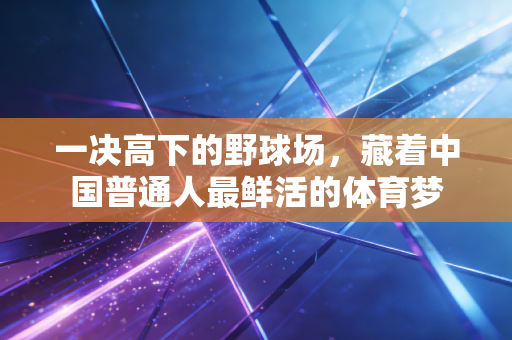 一决高下的野球场,藏着中国普通人最鲜活的体育梦 一决高下的野球场,藏着中国普通人最鲜活的体育梦