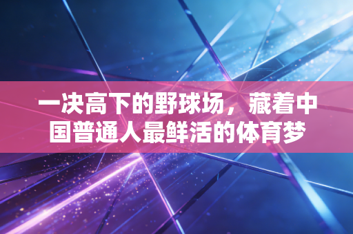 一决高下的野球场，藏着中国普通人最鲜活的体育梦