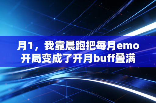 月1,我靠晨跑把每月emo开局变成了开月buff叠满 月1,我靠晨跑把每月emo开局变成了开月buff叠满