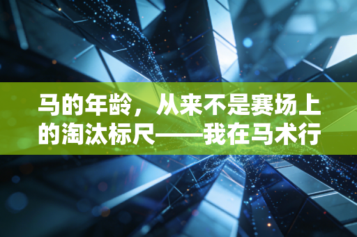 马的年龄，从来不是赛场上的淘汰标尺——我在马术行业见过的三个生命奇迹