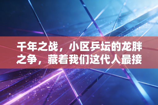 千年之战,小区乒坛的龙胖之争,藏着我们这代人最接地气的体育浪漫 千年之战,小区乒坛的龙胖之争,藏着我们这代人最接地气的体育浪漫