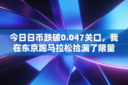 今日日币跌破0.047关口,我在东京跑马拉松捡漏了限量球鞋,还看懂了日本体育产业的贬值红利 今日日币跌破0.047关口,我在东京跑马拉松捡漏了限量球鞋,还看懂了日本体育产业的贬值红利