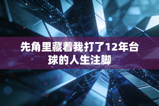 先角里藏着我打了12年台球的人生注脚 先角里藏着我打了12年台球的人生注脚