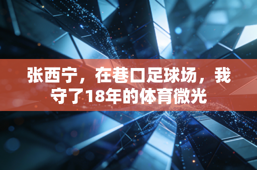 张西宁，在巷口足球场，我守了18年的体育微光
