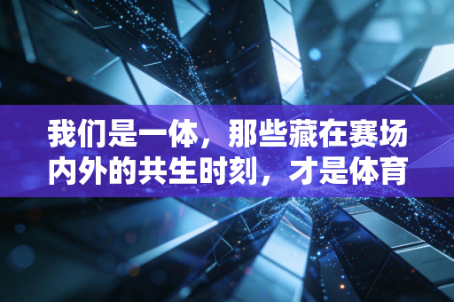 我们是一体,那些藏在赛场内外的共生时刻,才是体育最动人的底色 我们是一体,那些藏在赛场内外的共生时刻,才是体育最动人的底色