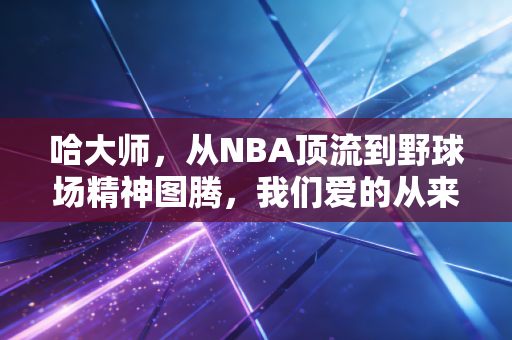 哈大师，从NBA顶流到野球场精神图腾，我们爱的从来不是完美的篮球