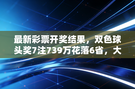 最新彩票开奖结果,双色球头奖7注739万花落6省,大乐透1注1800万封顶奖现身浙江 最新彩票开奖结果,双色球头奖7注739万花落6省,大乐透1注1800万封顶奖现身浙江