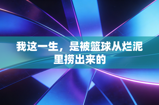 我这一生,是被篮球从烂泥里捞出来的 我这一生,是被篮球从烂泥里捞出来的