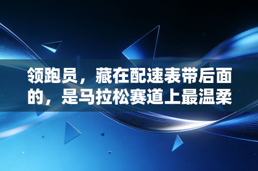 领跑员,藏在配速表带后面的,是马拉松赛道上最温柔的兜底者 领跑员,藏在配速表带后面的,是马拉松赛道上最温柔的兜底者