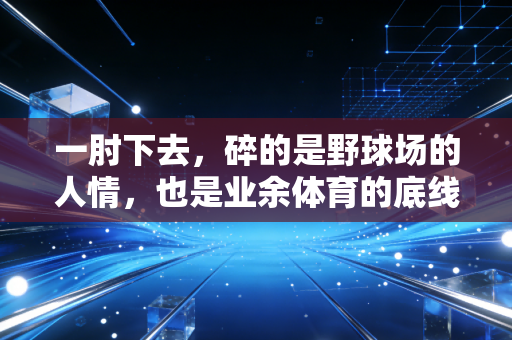 一肘下去，碎的是野球场的人情，也是业余体育的底线