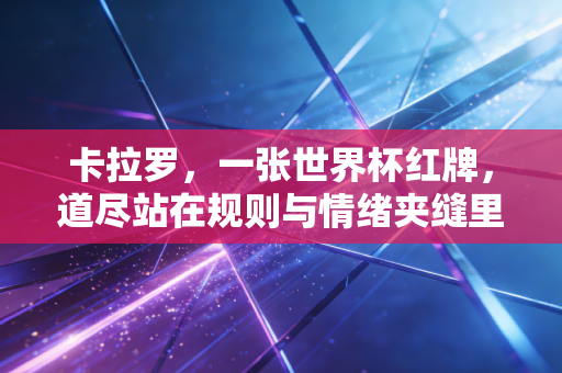 卡拉罗,一张世界杯红牌,道尽站在规则与情绪夹缝里的普通人困境 卡拉罗,一张世界杯红牌,道尽站在规则与情绪夹缝里的普通人困境