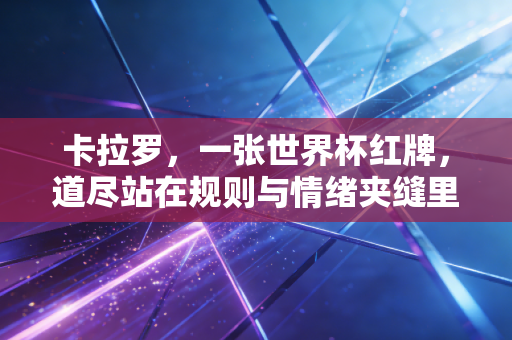卡拉罗,一张世界杯红牌,道尽站在规则与情绪夹缝里的普通人困境 卡拉罗,一张世界杯红牌,道尽站在规则与情绪夹缝里的普通人困境