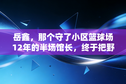 岳鑫，那个守了小区篮球场12年的半场馆长，终于把野球打成了邻里的光