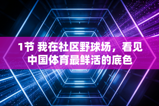1节 我在社区野球场，看见中国体育最鲜活的底色