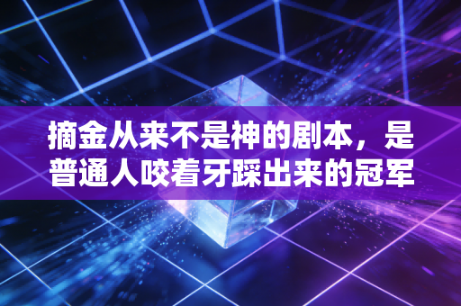 摘金从来不是神的剧本，是普通人咬着牙踩出来的冠军路
