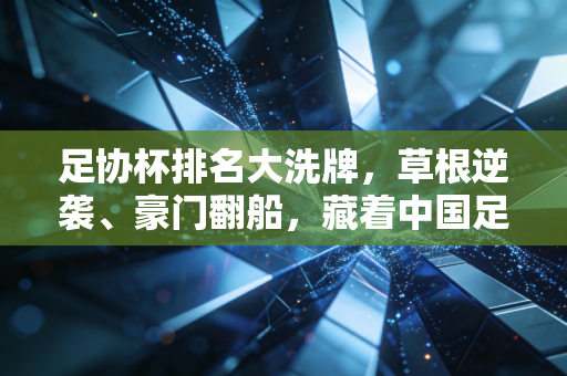 足协杯排名大洗牌,草根逆袭、豪门翻船,藏着中国足球最真实的生存样本 足协杯排名大洗牌,草根逆袭、豪门翻船,藏着中国足球最真实的生存样本