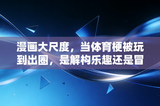 漫画大尺度，当体育梗被玩到出圈，是解构乐趣还是冒犯底线？