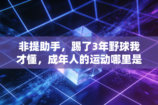 非提助手，踢了3年野球我才懂，成年人的运动哪里是为了赢，是给情绪找个出口