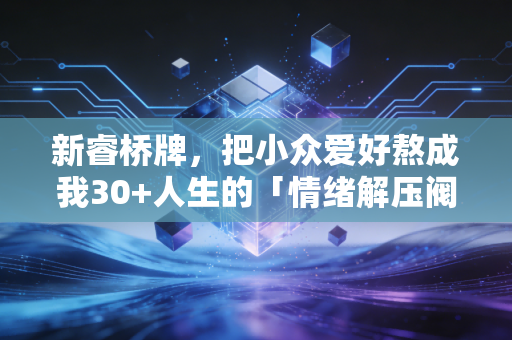 新睿桥牌，把小众爱好熬成我30+人生的「情绪解压阀门」