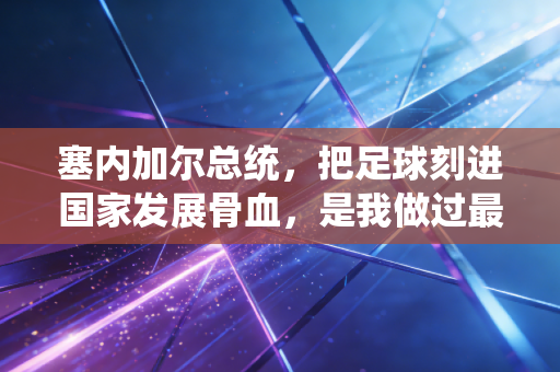 塞内加尔总统，把足球刻进国家发展骨血，是我做过最浪漫的民生工程