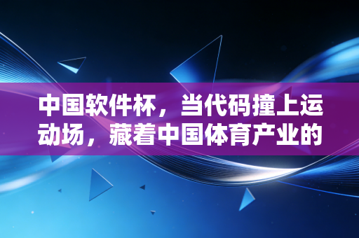 中国软件杯,当代码撞上运动场,藏着中国体育产业的下一个十年风口 中国软件杯,当代码撞上运动场,藏着中国体育产业的下一个十年风口