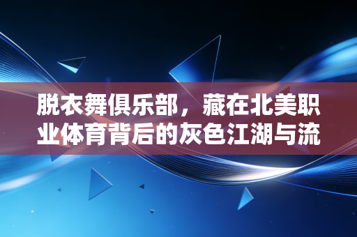 脱衣舞俱乐部,藏在北美职业体育背后的灰色江湖与流量密码 脱衣舞俱乐部,藏在北美职业体育背后的灰色江湖与流量密码