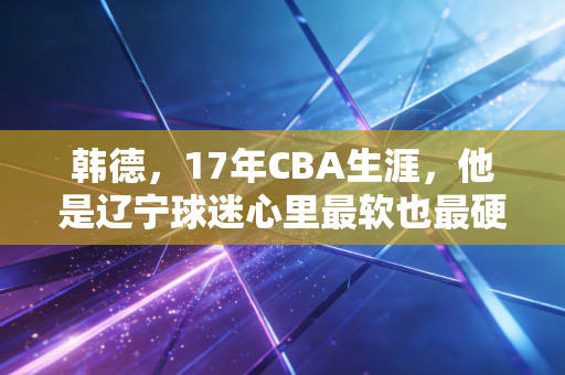 韩德，17年CBA生涯，他是辽宁球迷心里最软也最硬的自家大哥