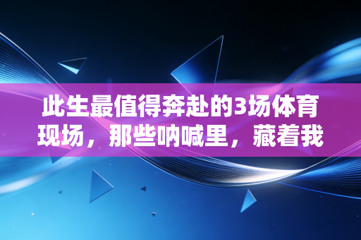 此生最值得奔赴的3场体育现场,那些呐喊里,藏着我们没说出口的热爱 此生最值得奔赴的3场体育现场,那些呐喊里,藏着我们没说出口的热爱
