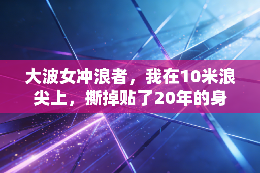 大波女冲浪者，我在10米浪尖上，撕掉贴了20年的身材标签