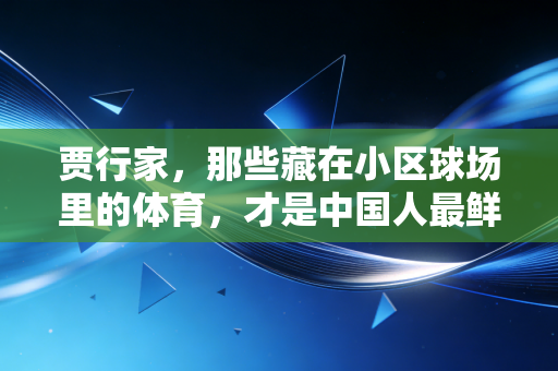 贾行家，那些藏在小区球场里的体育，才是中国人最鲜活的运动注脚