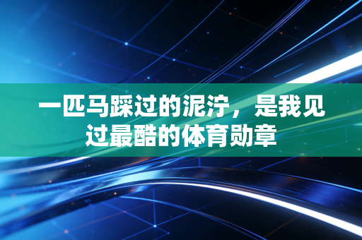 一匹马踩过的泥泞，是我见过最酷的体育勋章