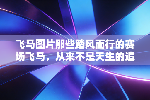 飞马图片那些踏风而行的赛场飞马，从来不是天生的追风者