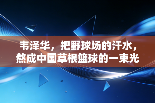 韦泽华，把野球场的汗水，熬成中国草根篮球的一束光