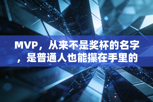 MVP，从来不是奖杯的名字，是普通人也能攥在手里的人生勋章