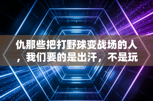 仇那些把打野球变战场的人,我们要的是出汗,不是玩命 仇那些把打野球变战场的人,我们要的是出汗,不是玩命