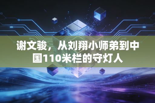 谢文骏，从刘翔小师弟到中国110米栏的守灯人