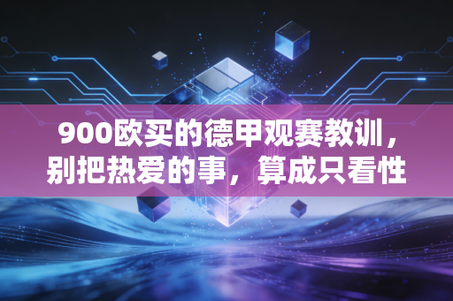 900欧买的德甲观赛教训，别把热爱的事，算成只看性价比的生意