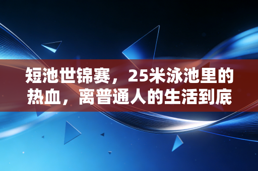 短池世锦赛,25米泳池里的热血,离普通人的生活到底有多近? 短池世锦赛,25米泳池里的热血,离普通人的生活到底有多近?