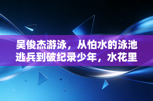 吴俊杰游泳，从怕水的泳池逃兵到破纪录少年，水花里藏着最鲜活的青春热血