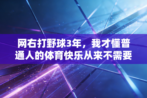 网右打野球3年,我才懂普通人的体育快乐从来不需要专业绑架 网右打野球3年,我才懂普通人的体育快乐从来不需要专业绑架