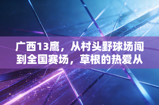广西13鹰,从村头野球场闯到全国赛场,草根的热爱从来都不是玩物丧志 广西13鹰,从村头野球场闯到全国赛场,草根的热爱从来都不是玩物丧志