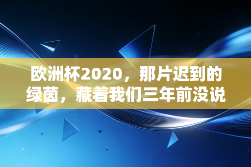 欧洲杯2020,那片迟到的绿茵,藏着我们三年前没说完的青春 欧洲杯2020,那片迟到的绿茵,藏着我们三年前没说完的青春