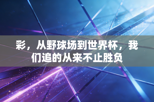 彩，从野球场到世界杯，我们追的从来不止胜负