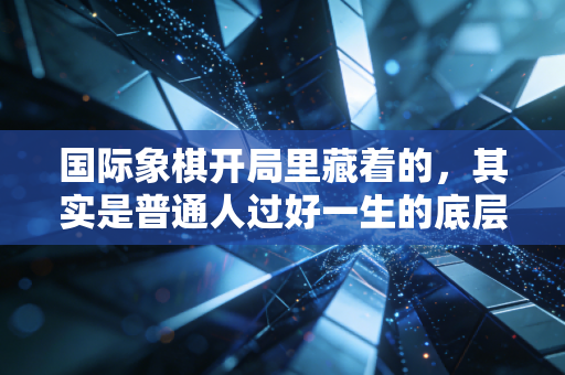 国际象棋开局里藏着的,其实是普通人过好一生的底层逻辑 国际象棋开局里藏着的,其实是普通人过好一生的底层逻辑