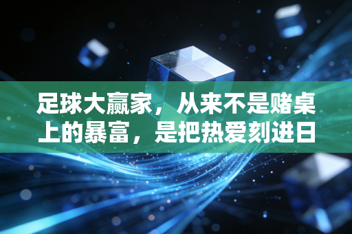 足球大赢家,从来不是赌桌上的暴富,是把热爱刻进日子的普通人 足球大赢家,从来不是赌桌上的暴富,是把热爱刻进日子的普通人