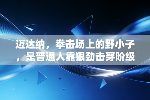 迈达纳,拳击场上的野小子,是普通人靠狠劲击穿阶级壁垒的活样本 迈达纳,拳击场上的野小子,是普通人靠狠劲击穿阶级壁垒的活样本