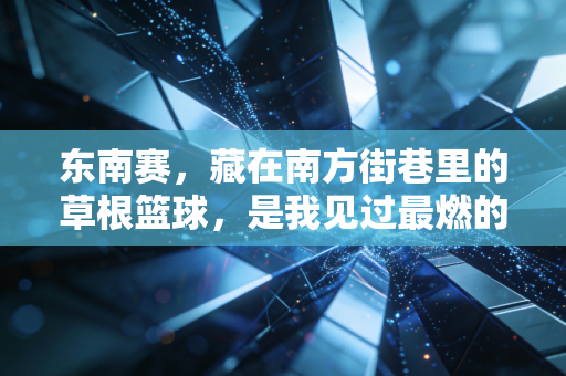 东南赛，藏在南方街巷里的草根篮球，是我见过最燃的青春注脚