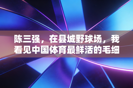 陈三强,在县城野球场,我看见中国体育最鲜活的毛细血管 陈三强,在县城野球场,我看见中国体育最鲜活的毛细血管