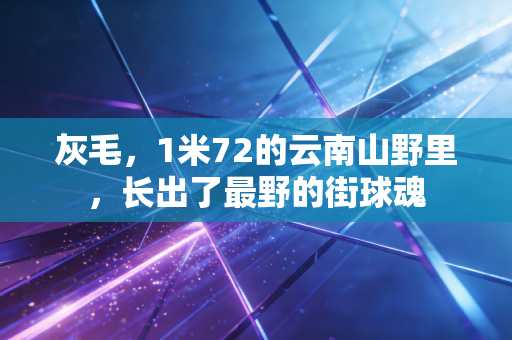灰毛,1米72的云南山野里,长出了最野的街球魂 灰毛,1米72的云南山野里,长出了最野的街球魂